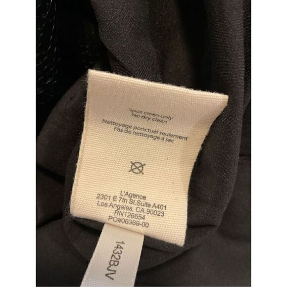 L'Agence Women's Black Kenzie Double Breasted Sequin Matte Blazer Size 6 - Picture 10 of 10